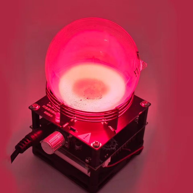 9cm xenon glass sphere with added metal salts