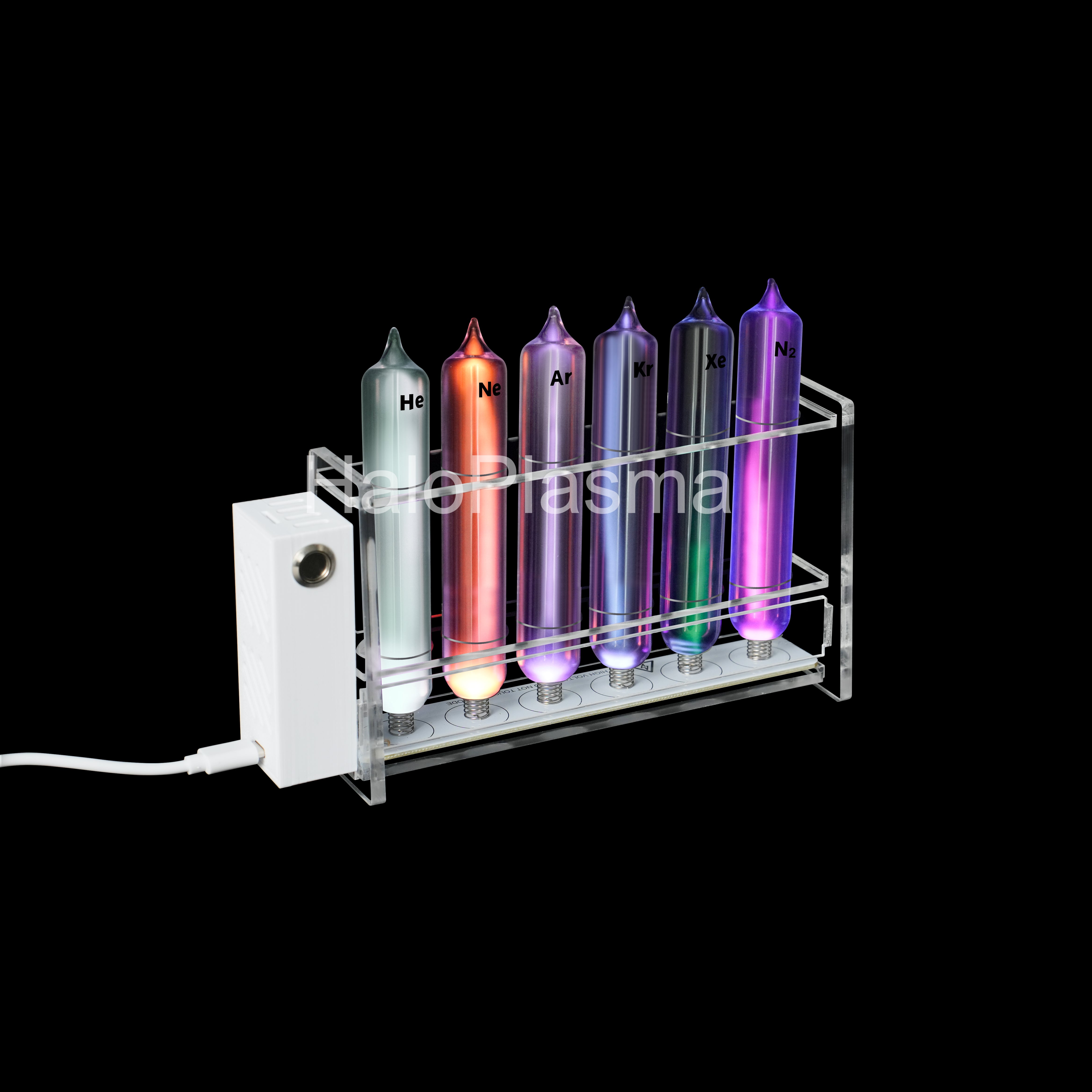 Lumora Colorful Glass Tube Lamp – Contemporary Desk Light for Home and Office