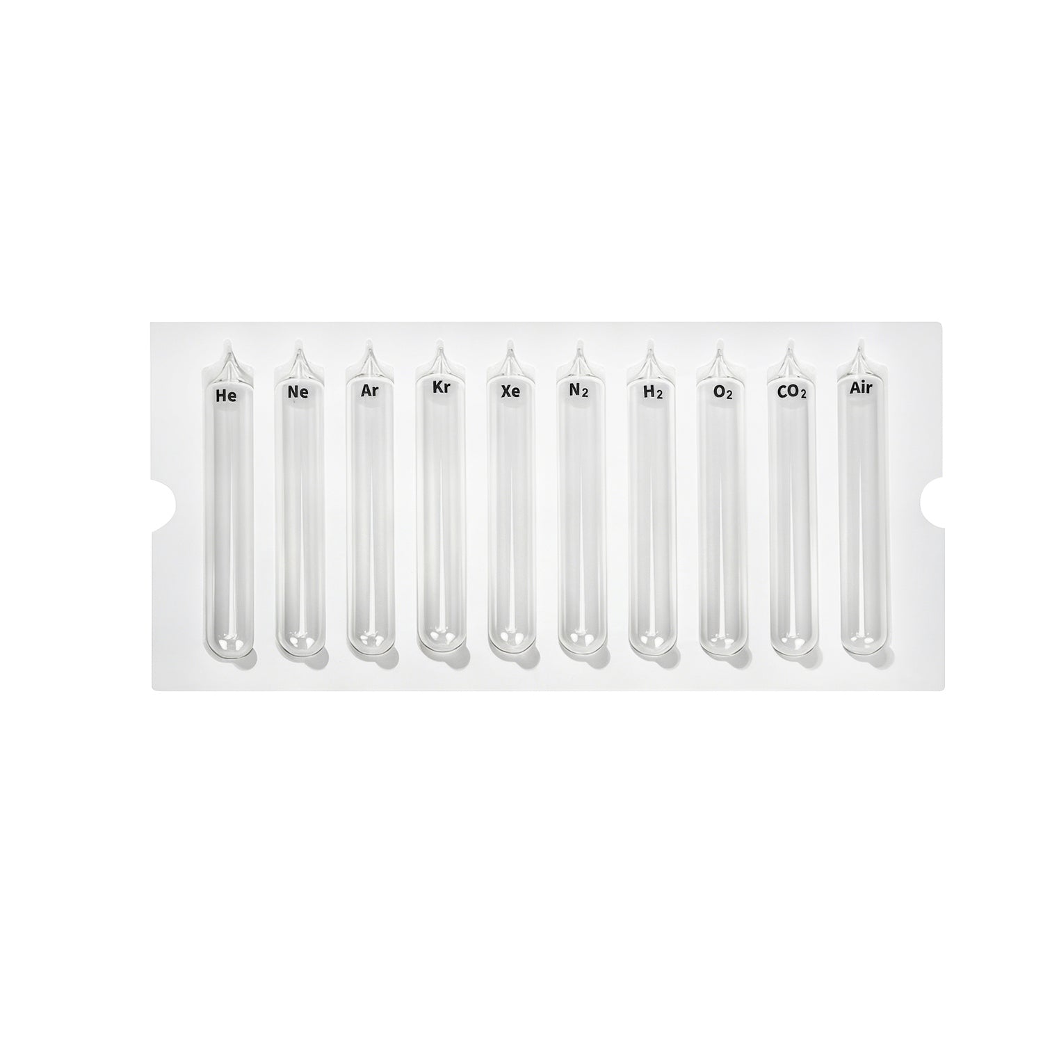 Gas Glow Tube Set - Gas Element Glass Tubes Collection with Display Base