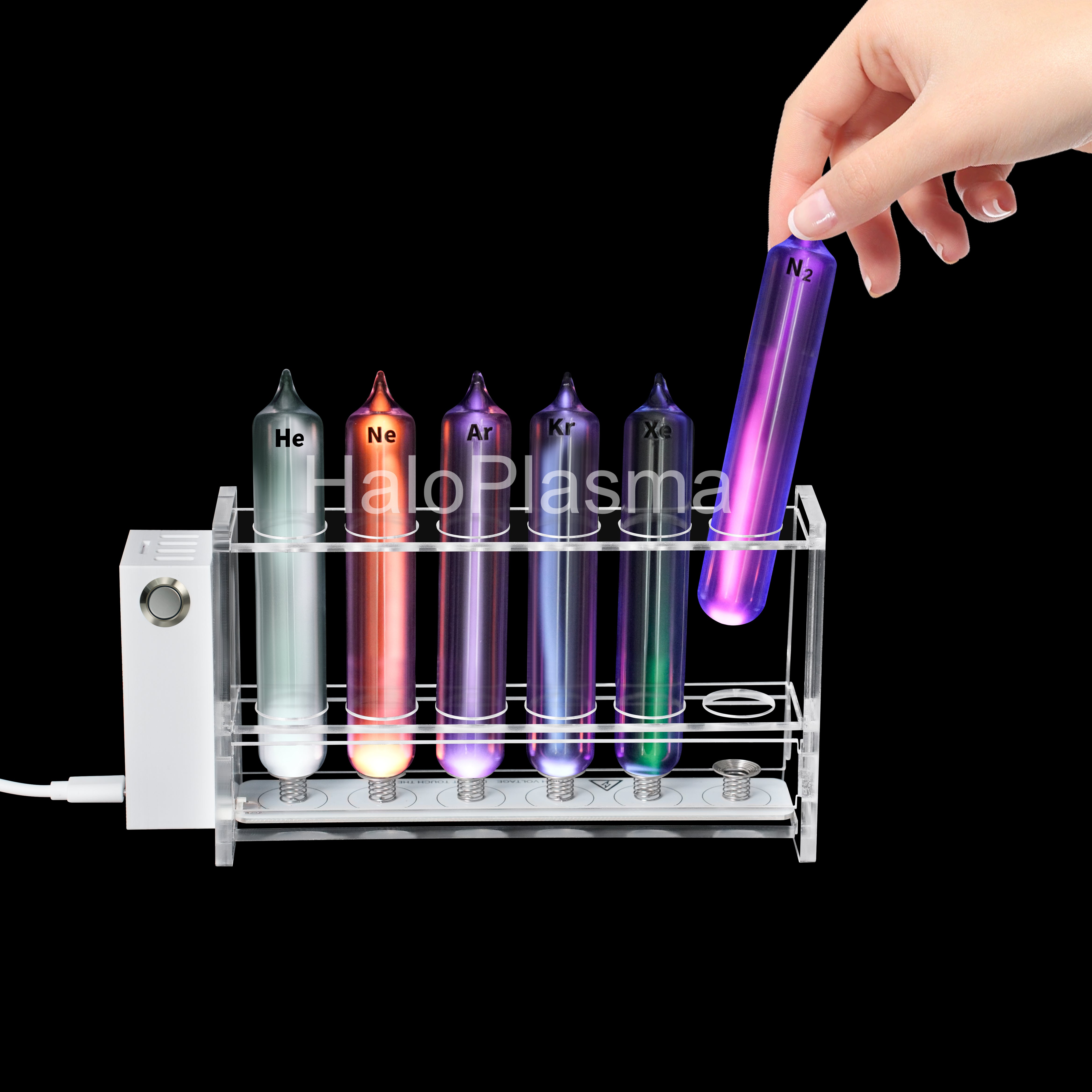 Lumora Colorful Glass Tube Lamp – Contemporary Desk Light for Home and Office
