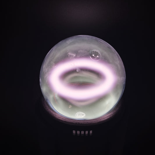 13cm diameter He/Ne/Ar/Kr/Xe glass sphere