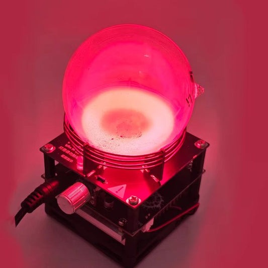 9cm xenon glass sphere with added metal salts