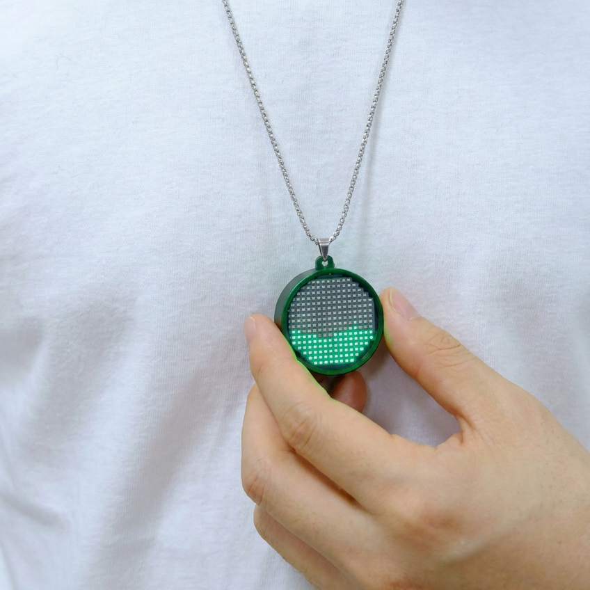 Fluid Simulation Pendant-Wearable Gravity-Reactive LED Effect