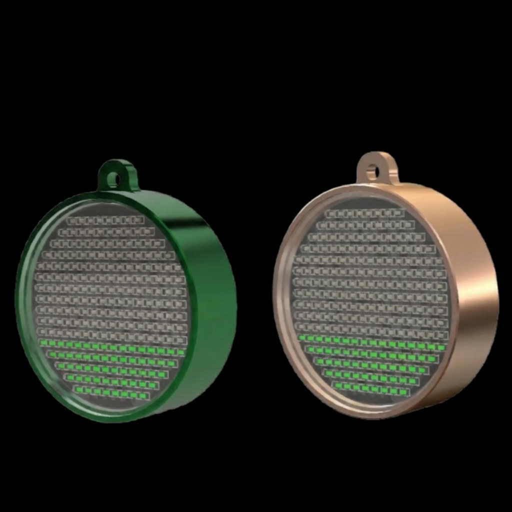 Fluid Simulation Pendant-Wearable Gravity-Reactive LED Effect