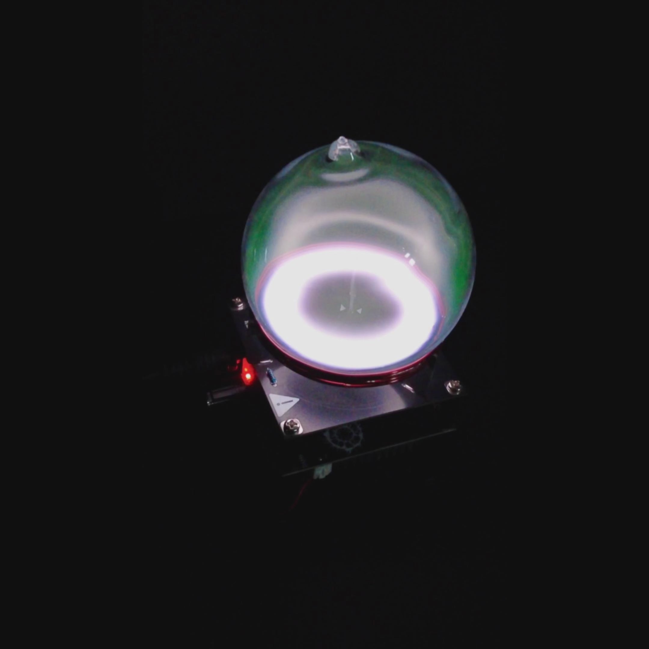 9 cm (3.5 in) Plasma Toroid - Xenon Plasma Ring Sphere with Driver Base