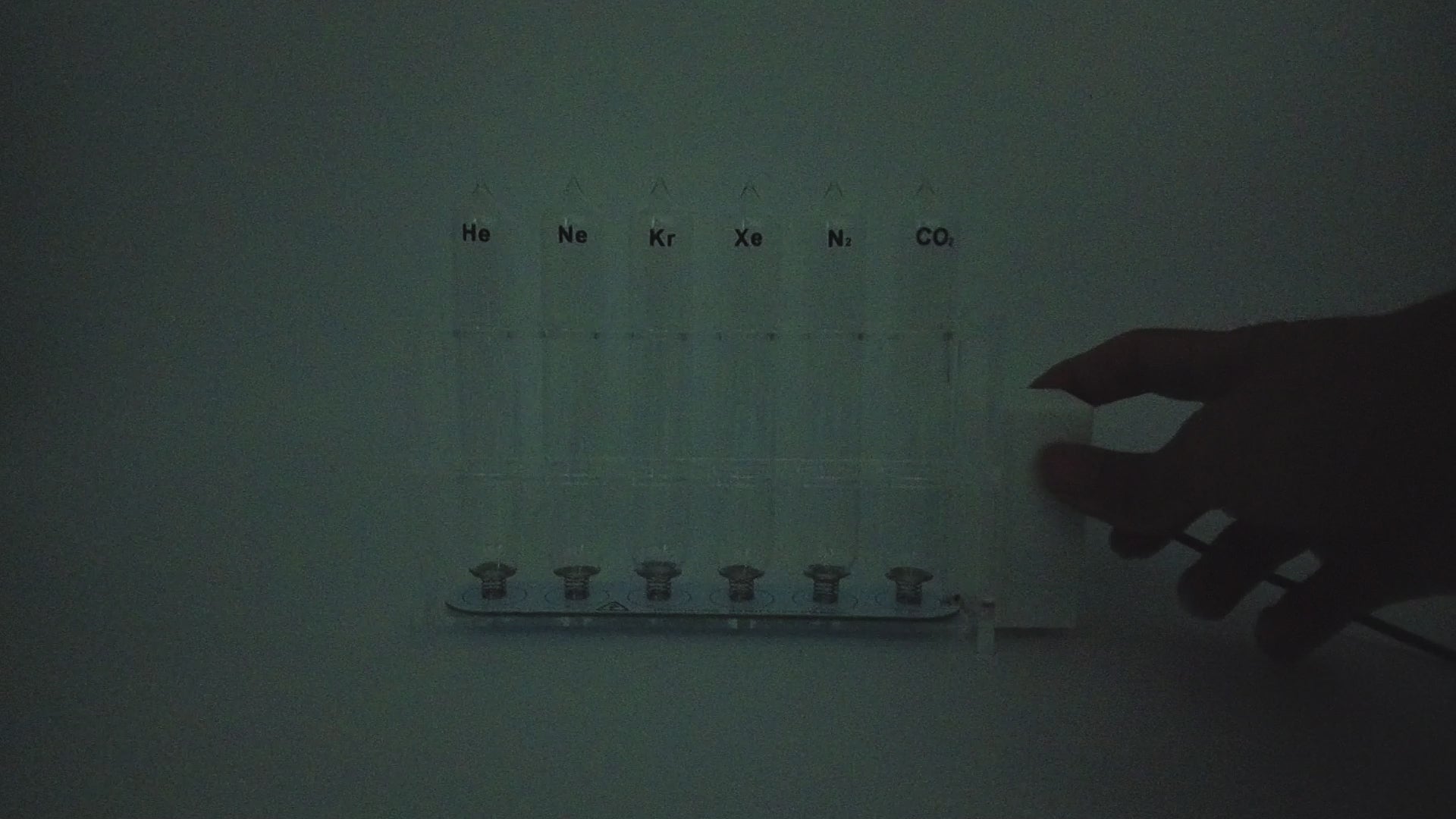 Gas Glow Tube Set - Gas Element Glass Tubes Collection with Display Base