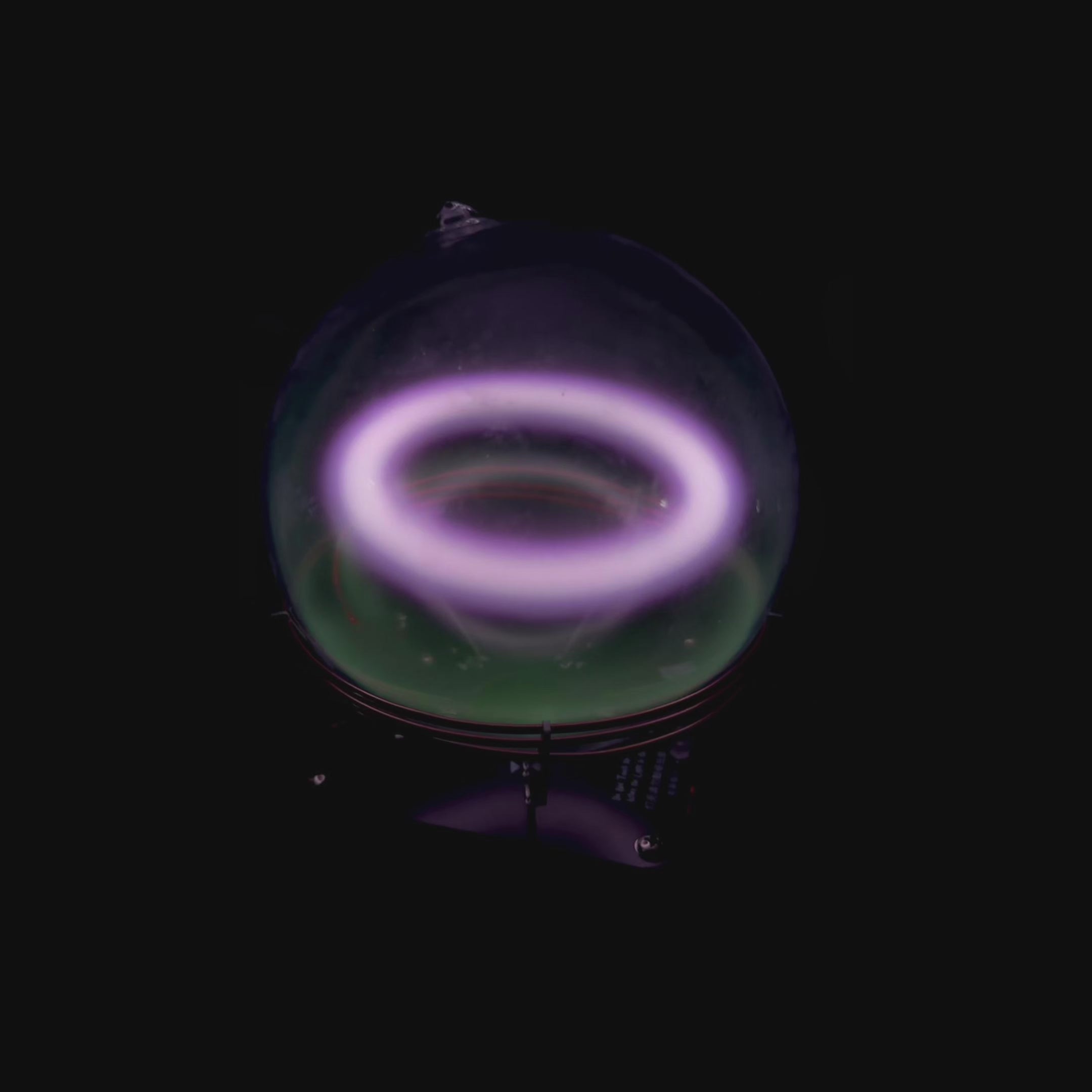 Dancing Plasma Toroid - 13cm (5 in) Xenon Plasma Ring Sphere with Bluetooth Music Base